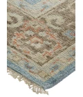 Feizy Beall Luxury Wool, Ornamental Flora, Cool Blue, 9ft-6in x 13ft-6in Area Rug