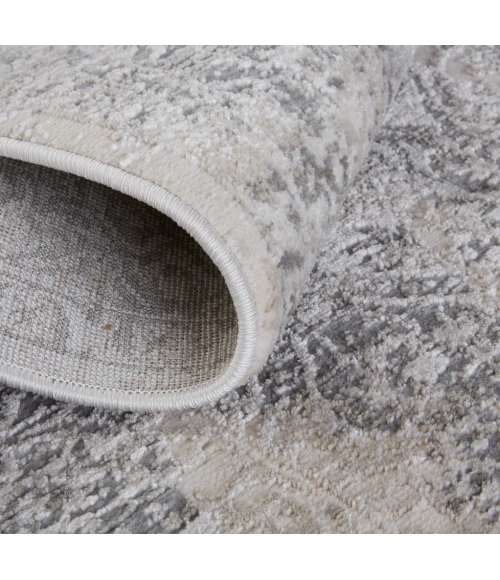 Feizy Prasad Vintage Distressed, Ivory/Gray/Black, 8' x 11' Area Rug