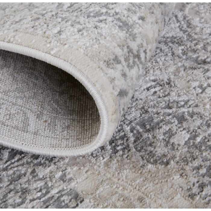 Feizy Prasad Vintage Distressed, Ivory/Gray/Black, 8' x 11' Area Rug