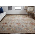 Feizy Leylan Casual Floral & Botanical, Brown/Tan/Gray, 3'-6" x 5'-6" Area Rug