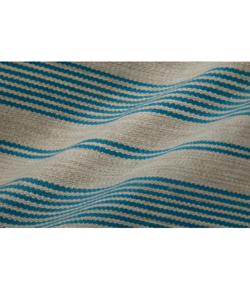 Feizy Duprine Casual Stripes, Ivory/Blue, 8' x 11' Area Rug