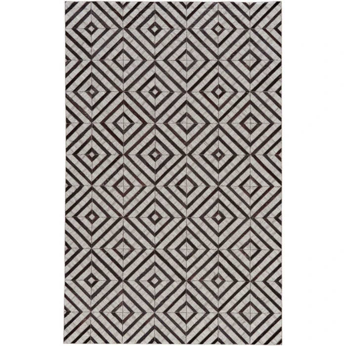 Feizy Fannin Gray/Brown/Ivory 7380754F 5ft. x 8ft. Rect. Rug