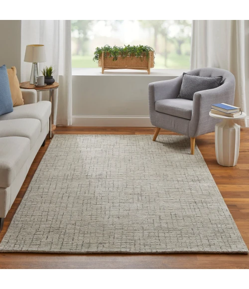 Feizy Belfort Casual Solid, Ivory/Gray/Taupe, 10' x 14' Area Rug