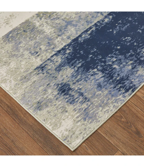 Feizy Clio Casual Abstract, Blue/Green/Ivory, 2'-9" x 7'-10" RUNNER Runner