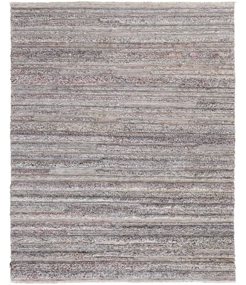 Feizy Alden Contemporary Bohemian Shag Rug, Gray/Red/Yellow, 5ft x 8ft Area Rug