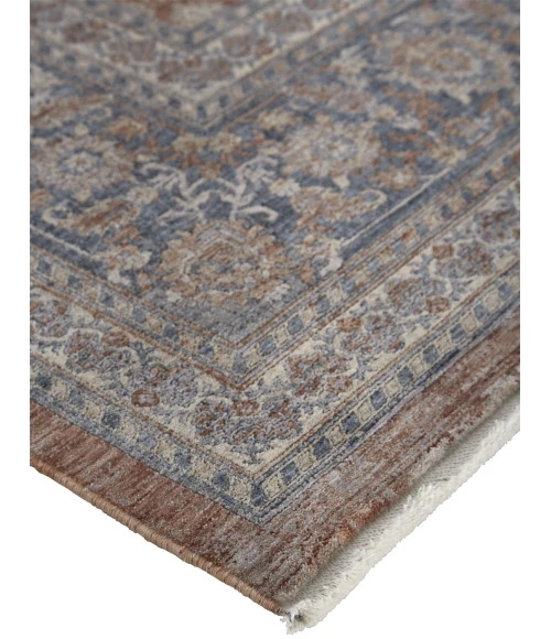 Feizy Marquette Rustic Persian Farmhouse Rug, Rust/Aegean Blue, 5ft x 7ft-2in Area Rug