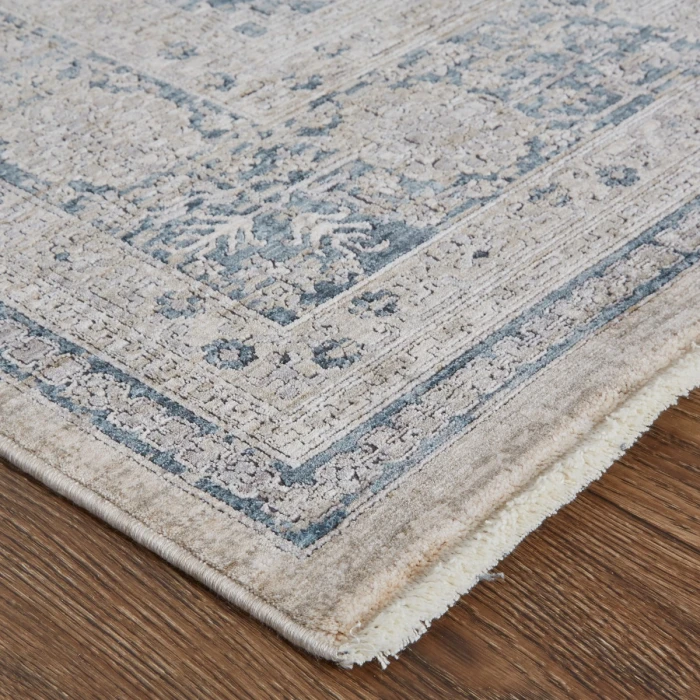 Feizy Marquette Rustic Persian Farmhouse Rug, Warm Gray/Blue, 2ft x 3ft Accent Rug