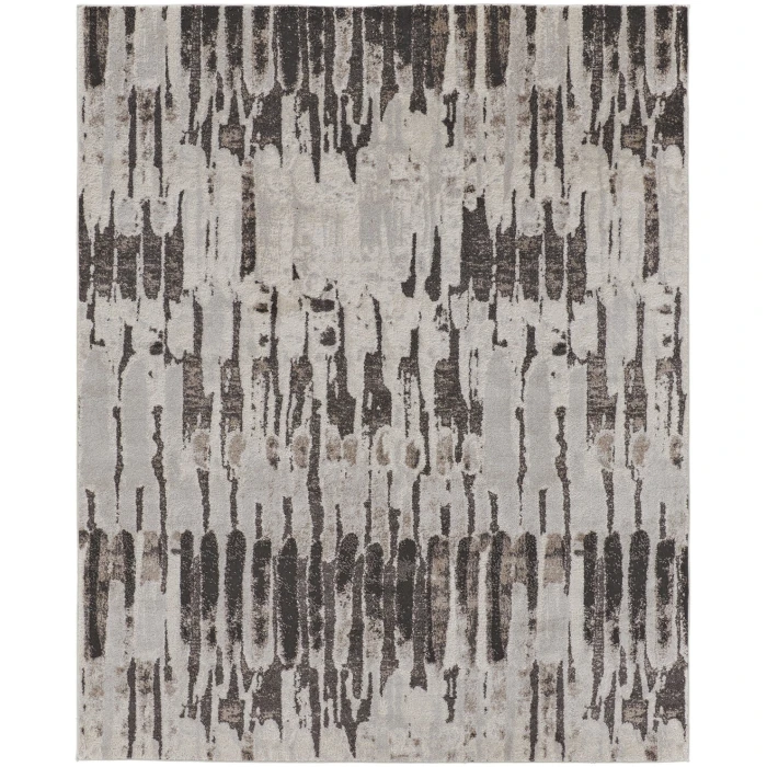 Feizy Vancouver Contemporary Abstract Rug, Gray/Charcoal Gray, 6'-7" X 9'-6" Area Rug