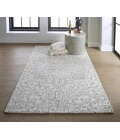 Feizy Belfort Modern Medallion Rug, Ivory/Charcoal, 9ft x 12ft Area Rug