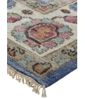 Feizy Beall Luxury Wool Rug, Ornamental Border, Classic Blue, 2ft x 3ft Accent Rug
