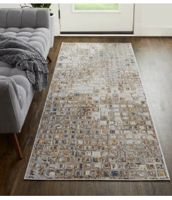 Feizy Laina 39G0F BEIGE/GRAY Area Rug 3 ft. X 10 ft. Runner