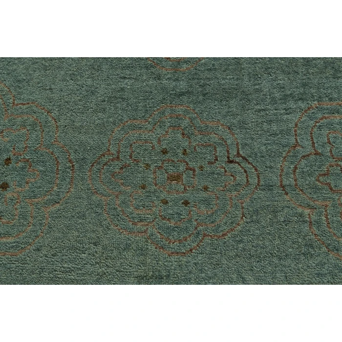 Feizy Qing Casual Floral & Botanical, Blue/Green/Taupe, 9'-6" x 13'-6" Area Rug