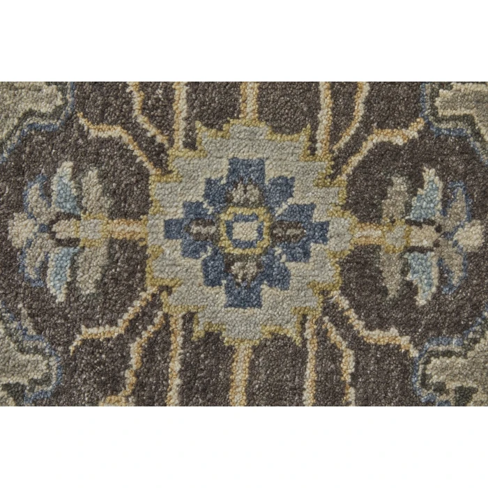 Feizy Ustad Gray/Taupe/Blue 5226112F 7ft.9in. x 9ft.9in. Rect. Rug