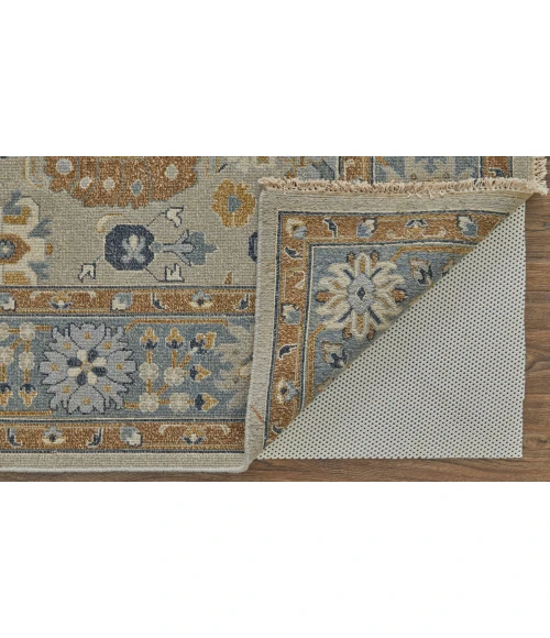 Feizy Corbitt Classic Oriental, Blue/Brown/Gray, 8'-6" x 11'-6" Area Rug