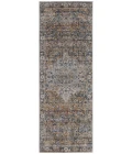 Feizy Kaia Bohemian & Eclectic Medallion, Tan/Orange/Blue, 2'-6" x 10' Runner