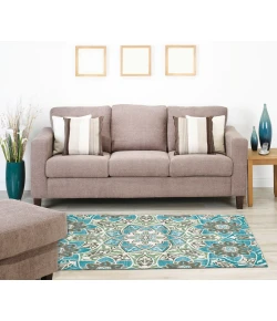Feizy Harlow 3334F AQUA Area Rug 10 ft. X 13 ft. 2 in. Rectangle