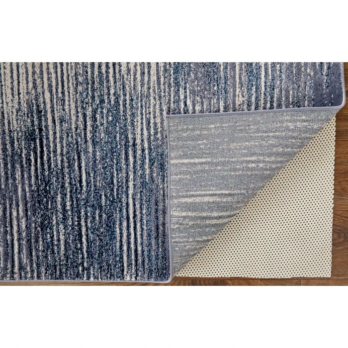 Feizy Indio Industrial Gradient & Ombre, Blue/Gray/Ivory, 2'-10" x 7'-10" Runner