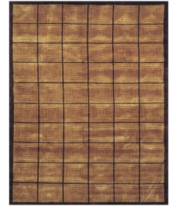 Feizy Compass Brown/Gold 3127165F 7ft.9in. x 9ft.9in. Rect. Rug