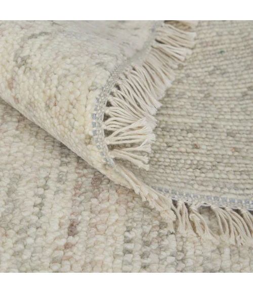 Feizy Branson Casual Solid, Ivory/Pink/Gray, 2' x 3' Accent Rug