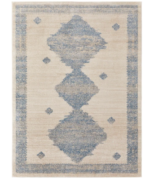 Feizy Camellia BLUE/IVORY CMA39K9F 4 ft. 3 in. X 6 ft. 3 in. Rectangle Rug