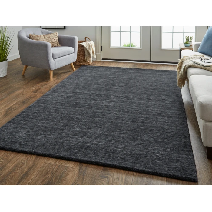 Feizy Luna BLACK 5798049F 9 ft. 6 in. X 13 ft. 6 in. Rectangle Rug