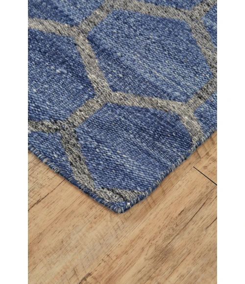 Feizy Prentiss Classic Geometric, Blue/Gray, 9' x 12' Area Rug