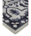 Feizy Fallon Rustic Farmhouse Rug, Ornamental, Light Gray/Black, 2ft x 3ft Accent Rug