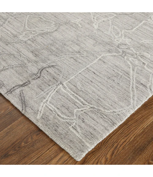 Feizy Whitton Industrial Abstract, Gray/Tan/Ivory, 2' x 3' Area Rug