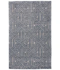 Feizy Parker Mid-Century Modern Geometric, Blue/Ivory, 4' x 6' Accent Rug