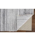 Feizy Alden Contemporary Bohemian Shag Rug, Ivory/Light Gray, 10ft x 14ft Area Rug