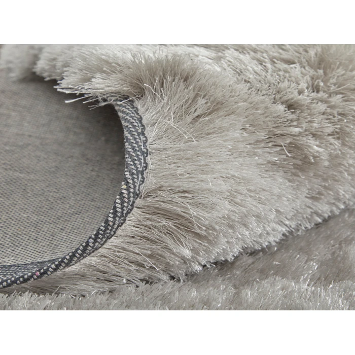 Feizy Indochine Luxury & Glam Solid, Gray/Silver, 8' x 8' Round Rug