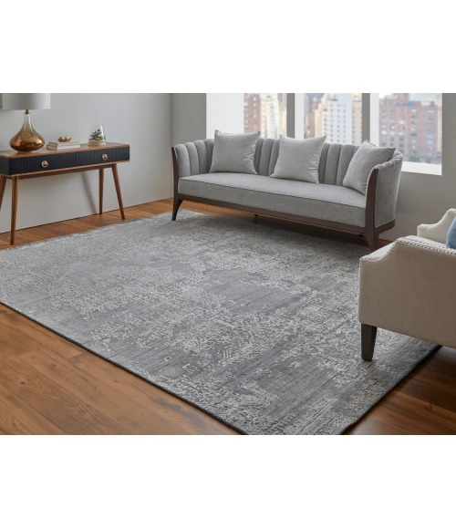 Feizy Eastfield Casual Abstract, Gray, 2' x 3' Area Rug