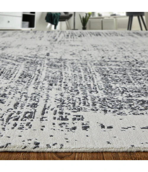 Feizy Coda Industrial Abstract, Black/White, 2' x 3' Accent Rug