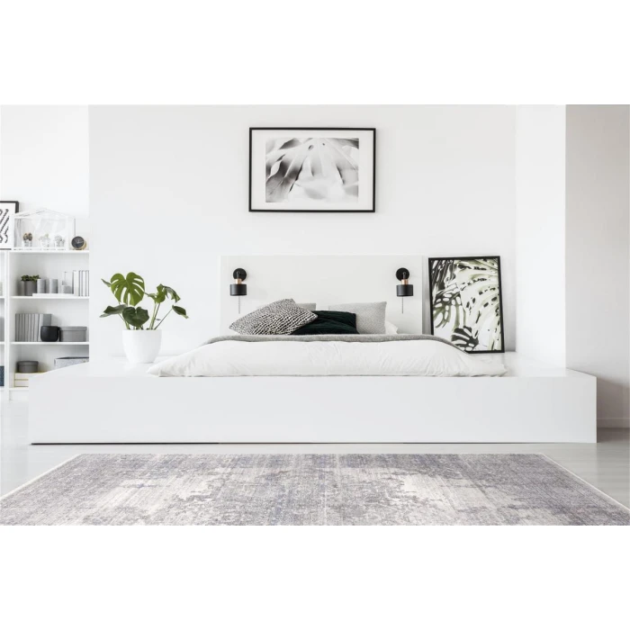 Feizy Cecily Vintage Medallion, Gray/Ivory/Taupe, 8' x 8' Square Square Rug