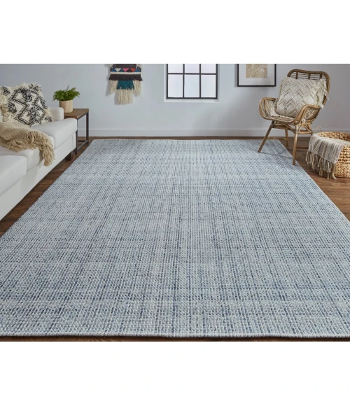 Feizy Naples Space Dyed In/Outdoor Flatweave, Dusty Blue, 5ft x 8ft Area Rug