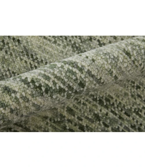 Feizy Branson Casual Solid, Green/Ivory, 2' x 3' Accent Rug