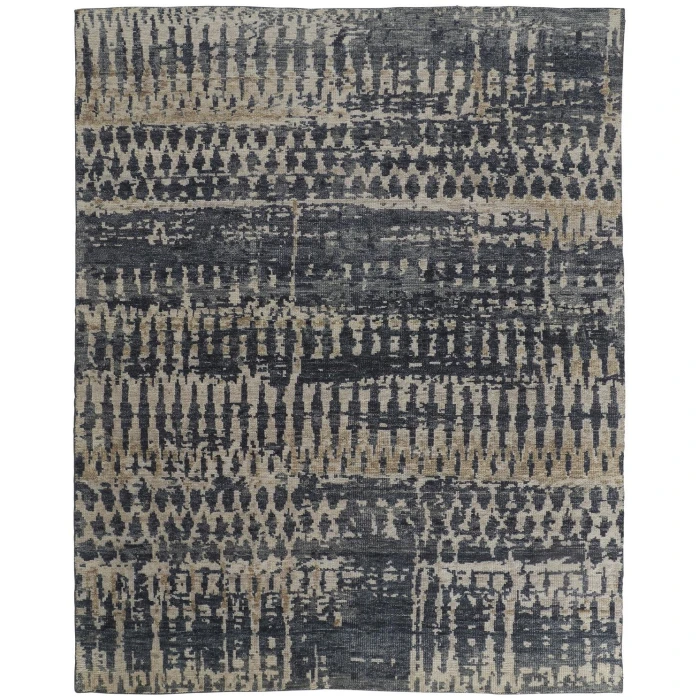 Feizy Palomar Luxe Hand-Knot Abstract Accent Rug, Denim Blue, 2ft x 3ft