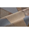 Feizy Nash Farmhouse Geometric, Tan/Brown/Blue, 5' x 8' Area Rug