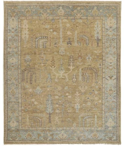 Feizy Carrington 6501F GOLD/LIGHT BLUE Area Rug 9 ft. 6 in. X 13 ft. 6 in. Rectangle