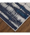 Feizy Indio Industrial Abstract, Ivory/Blue/Gray, 2'-10" x 7'-10" Runner