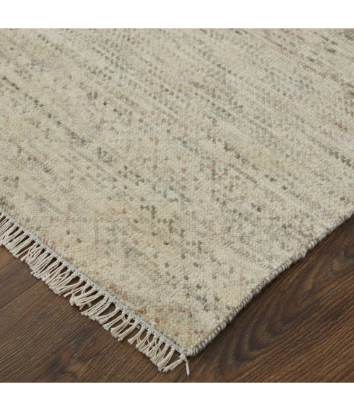 Feizy Branson Casual Solid, Ivory/Pink/Gray, 2' x 3' Accent Rug