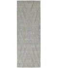Feizy Elias Abstract Diamond Runner, High/Low, Oyster Gray/Taupe, 2ft-9in x 10ft