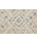 Feizy Camellia Farmhouse Geometric, Ivory/Blue, 4'-3" x 6'-3" Accent Rug