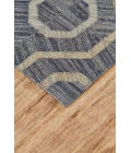 Feizy Bermuda Mid-Century Modern Geometric, Blue/Tan/Ivory, 4' x 6' Accent Rug
