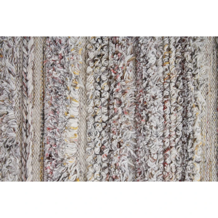 Feizy Alden Contemporary Bohemian Shag Rug, Gray/Red/Yellow, 10ft x 14ft Area Rug