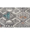 Feizy ARAZAD 8479F IN BLACK/TANGERINE 8' X 11' Area Rug