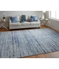 Feizy Edgemont Casual Abstract, Blue/Ivory, 10' x 14' Area Rug