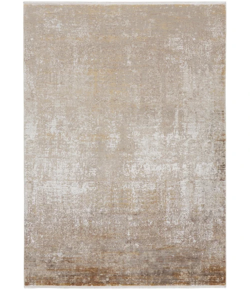 Feizy Cadiz Gradient Watercolor Rug, Taupe/Gold/Ivory, 11ft-6in x 14ft-6in Area Rug