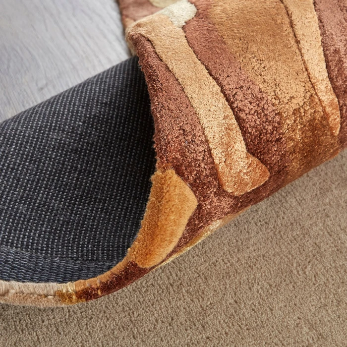 Feizy Serrano Industrial Abstract, Tan/Orange, 5' x 8' Area Rug