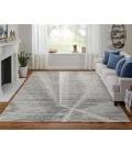 Feizy Brighton Casual Abstract, Ivory/Gray, 4' x 6' Accent Rug